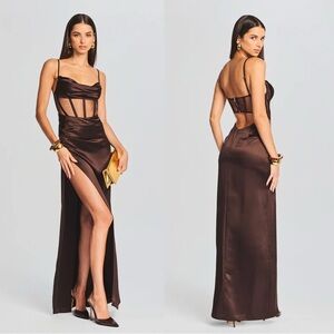 Retrofete Rosa Dark Chocolate Corset Dress XL NWT $598